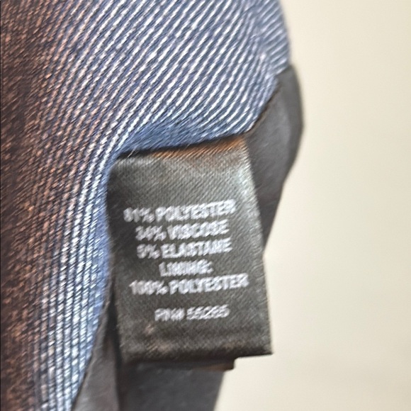 Express Design Studio 2 Blue Gray Pencil Skirt Knee-Length Workwear Button Slit - Picture 9 of 9